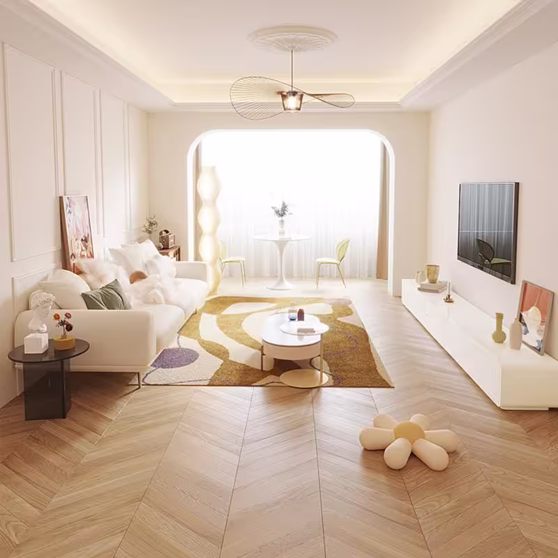 None White TV Stand Fits TVs up to 80 to 85 in.