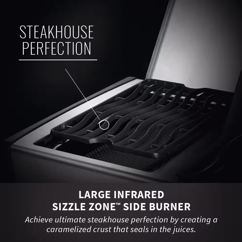 NAPOLEON Rogue 4-Burner Propane Gas Grill in Stainless Steel with Infrared Rear and Side Burners