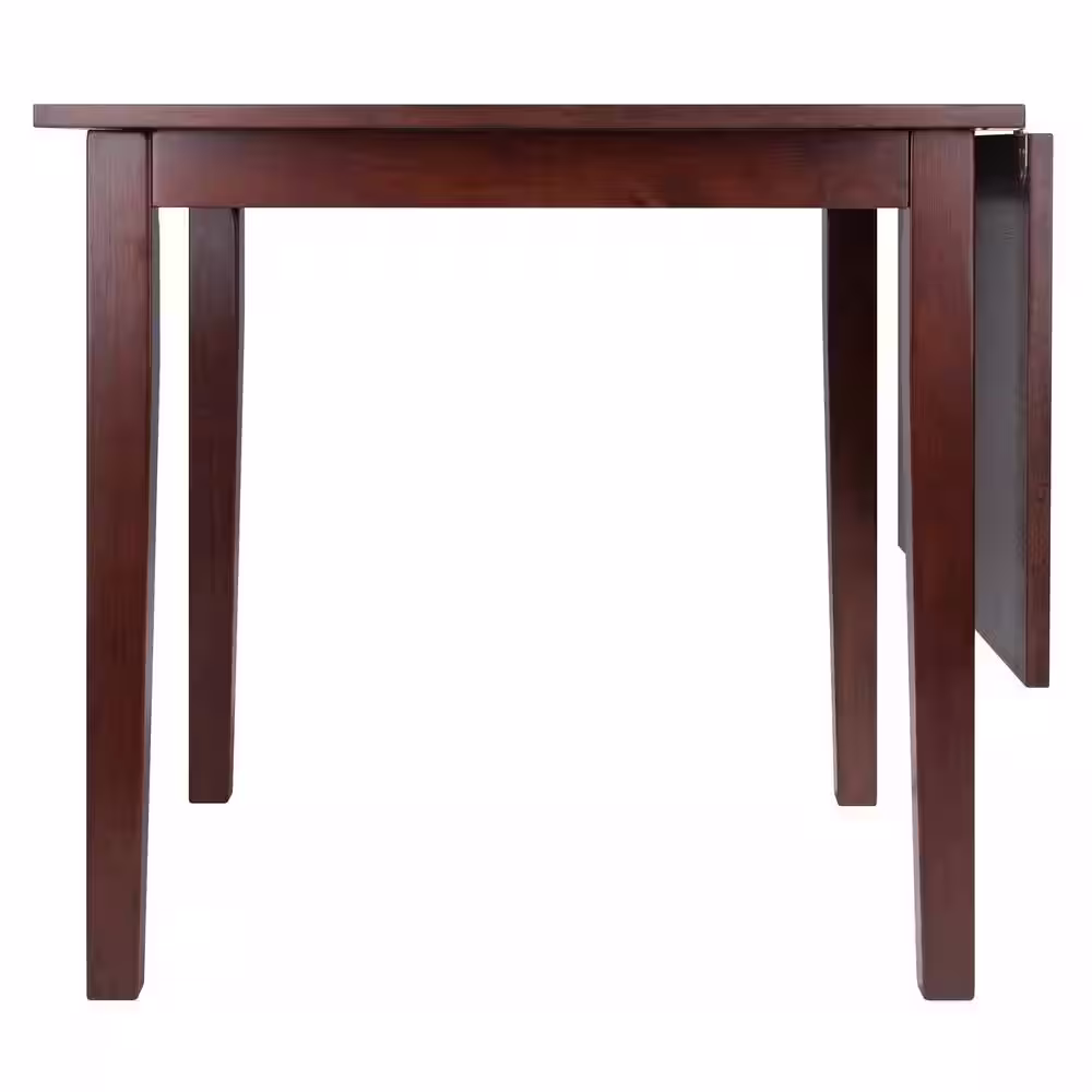 WINSOME WOOD Perrone Walnut Drop Lead Dining Table