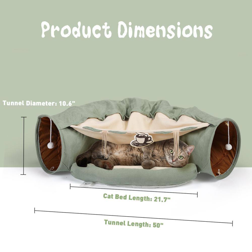 COZIWOW Cat Tunnel Washable Cat Bed