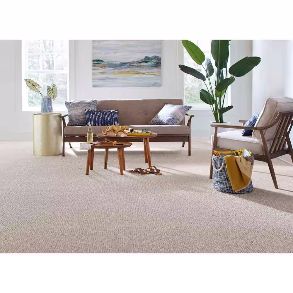 Home Decorators Collection Lanning  - Pinstripe - Gray 36.48 oz. Polyester Pattern Installed Carpet