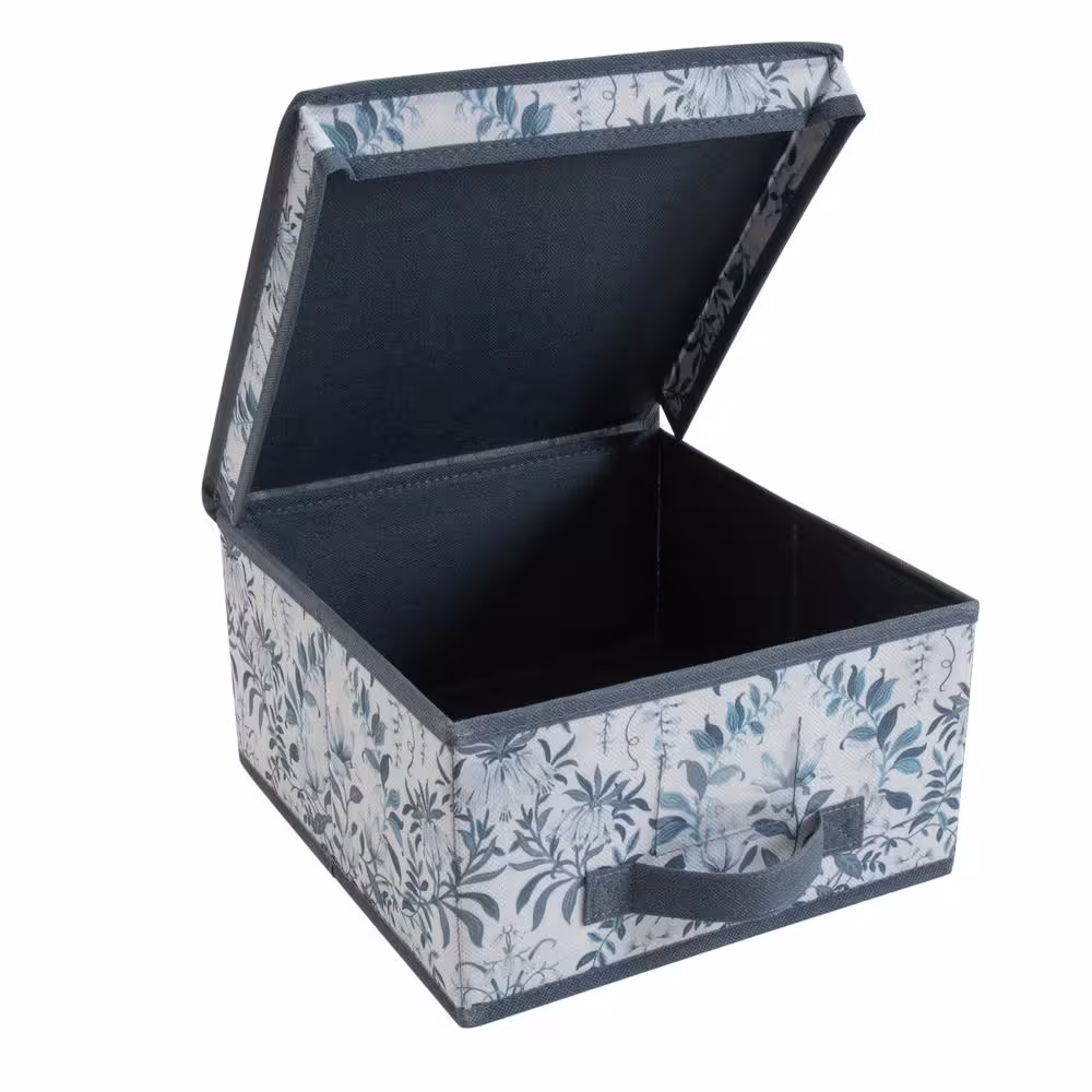 Laura Ashley 3.4 Gal. Medium Storage Box in Parterre Blue