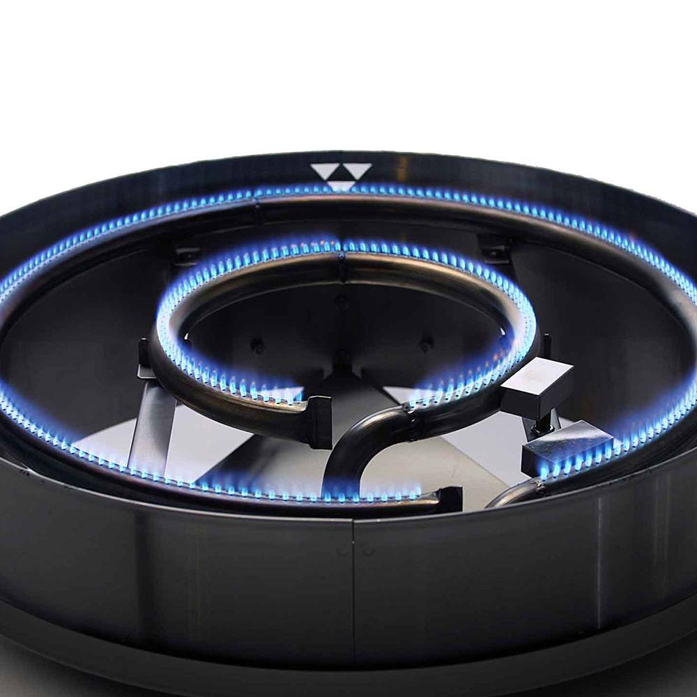 Evo Professional Tabletop 2-Burner Natural Gas Grill in Stainless Steel with Flattop