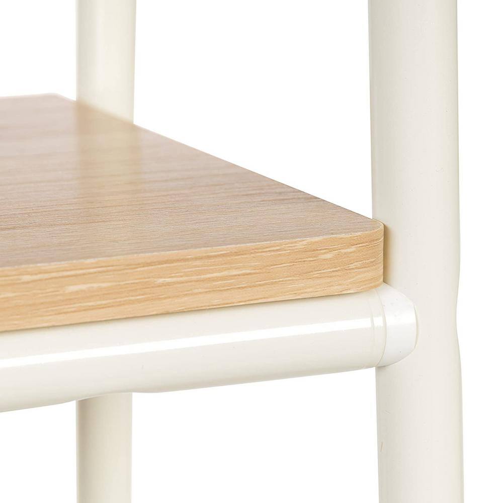 None White Metal Garment Clothes Rack 25.2 in. W x 59.5 in. H