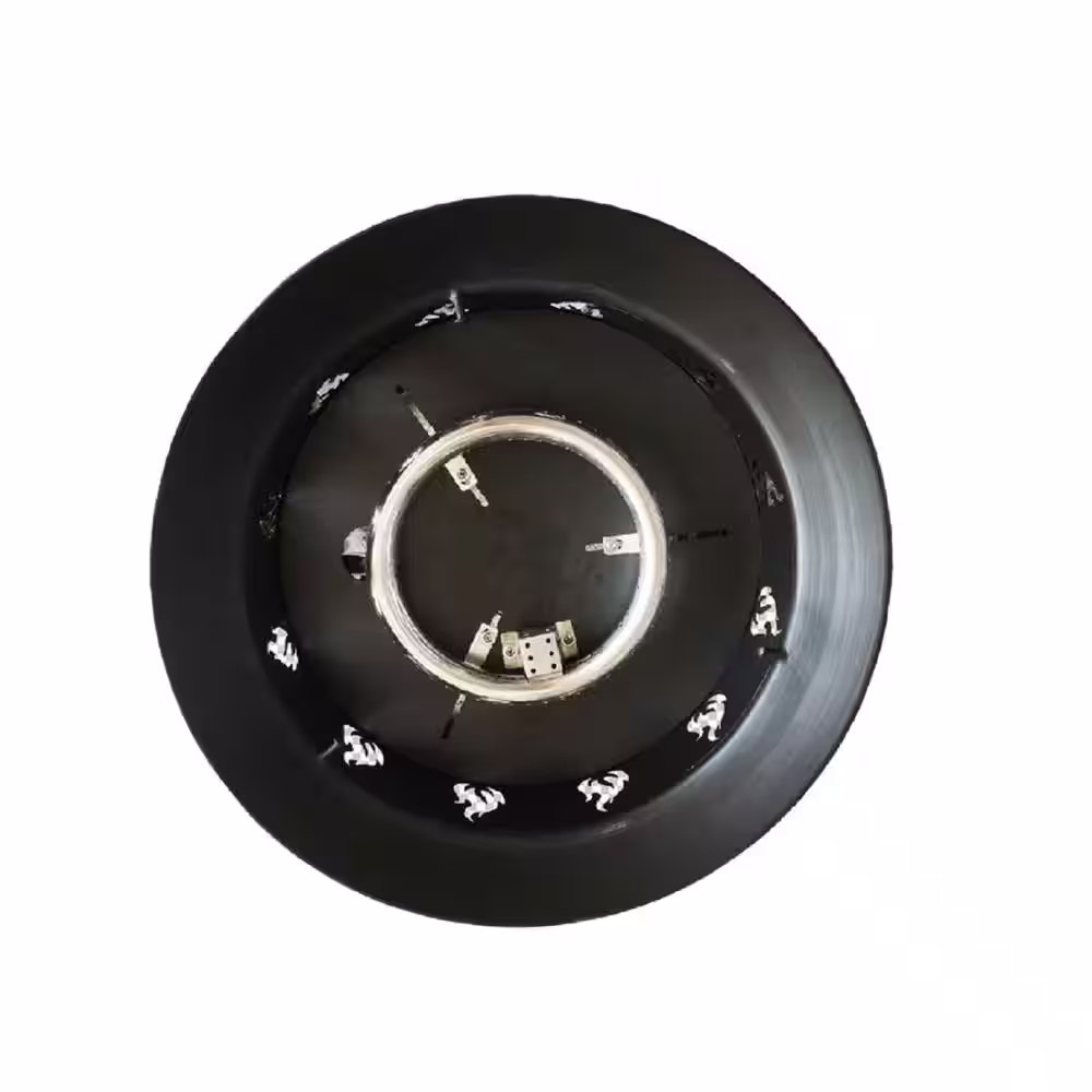 Hiland Round Portable Camp Fire Pit in Black