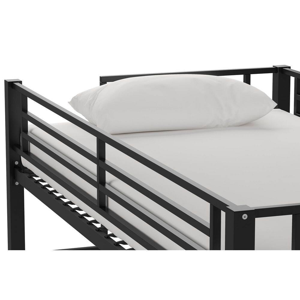 DHP Benjamin Twin Metal Loft Bed, Black