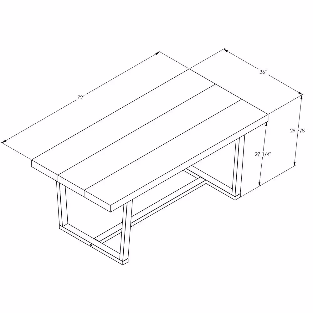 Walker Edison Furniture Company Durango 72 in. Mahogany Rustic Urban Industrial Farmhouse Distressed Solid Wood Dining Table