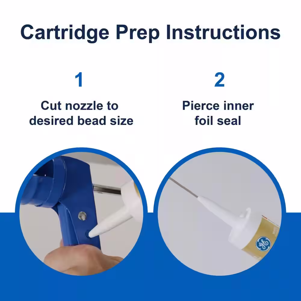 GE Supreme Silicone 10.1 oz. White Kitchen and Bath Caulk