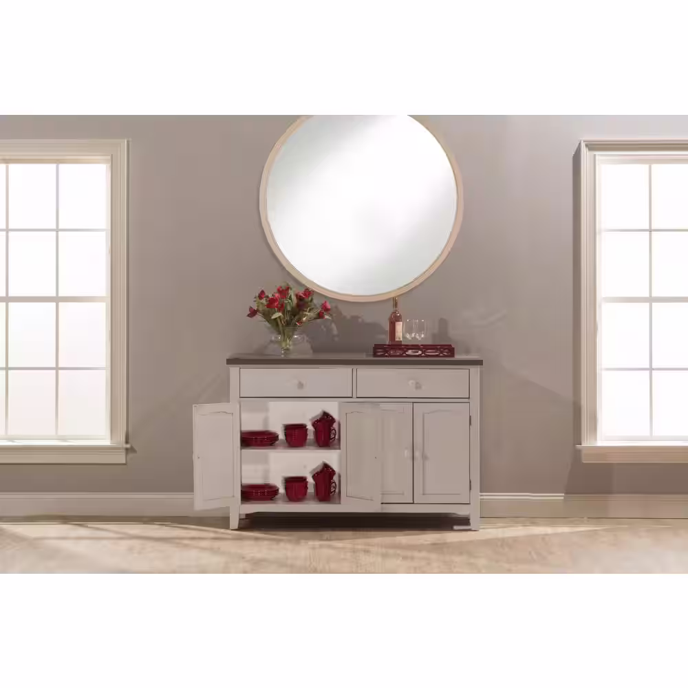 Hillsdale Furniture Clarion Sea White Server