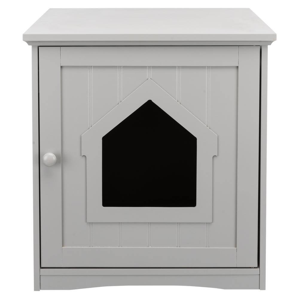 TRIXIE Standard Wooden Litter Box Enclosure in Gray