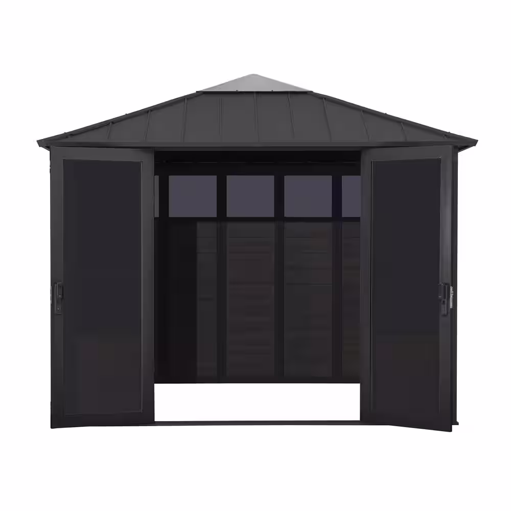 Sunjoy 11 ft. x 11 ft. Leanna Multi-Purpose Studio/Hot Tub Shelter