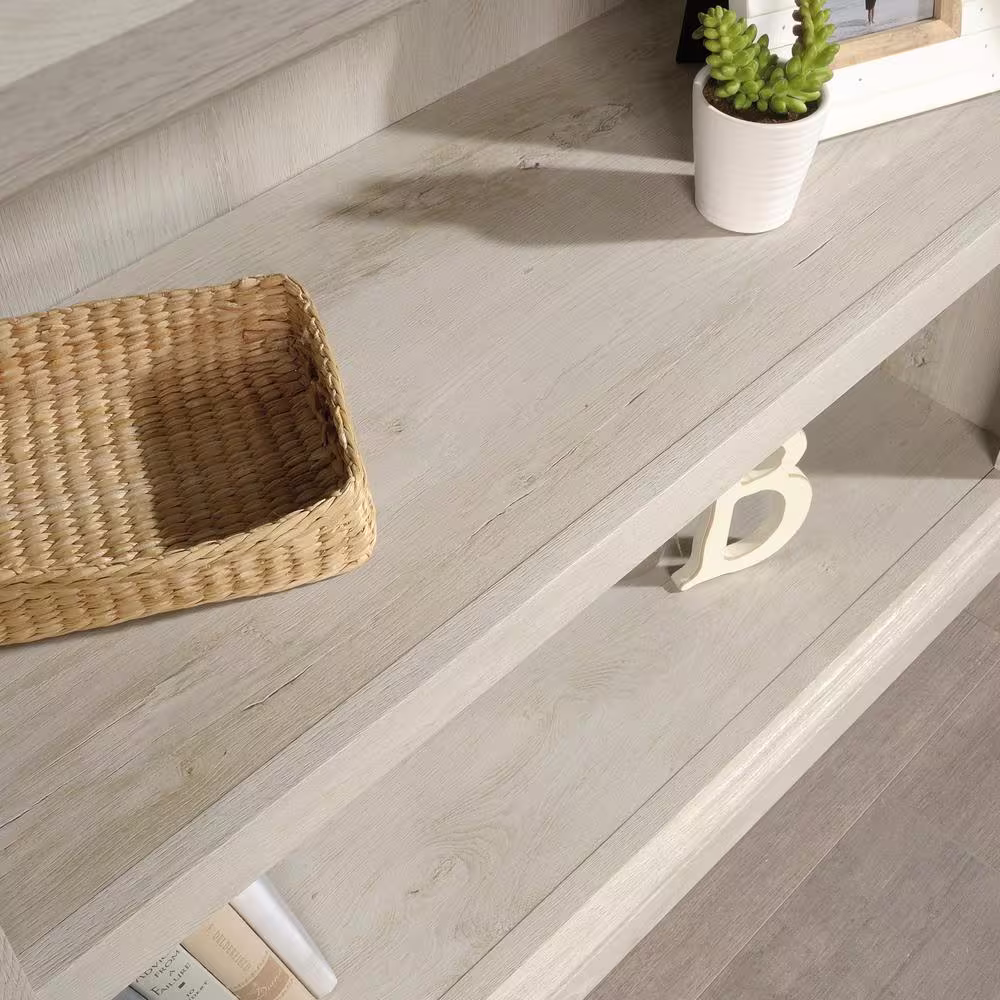 SAUDER 29.92 in. Chestnut Wood 2-shelf Standard Bookcase with Adjustable Shelves