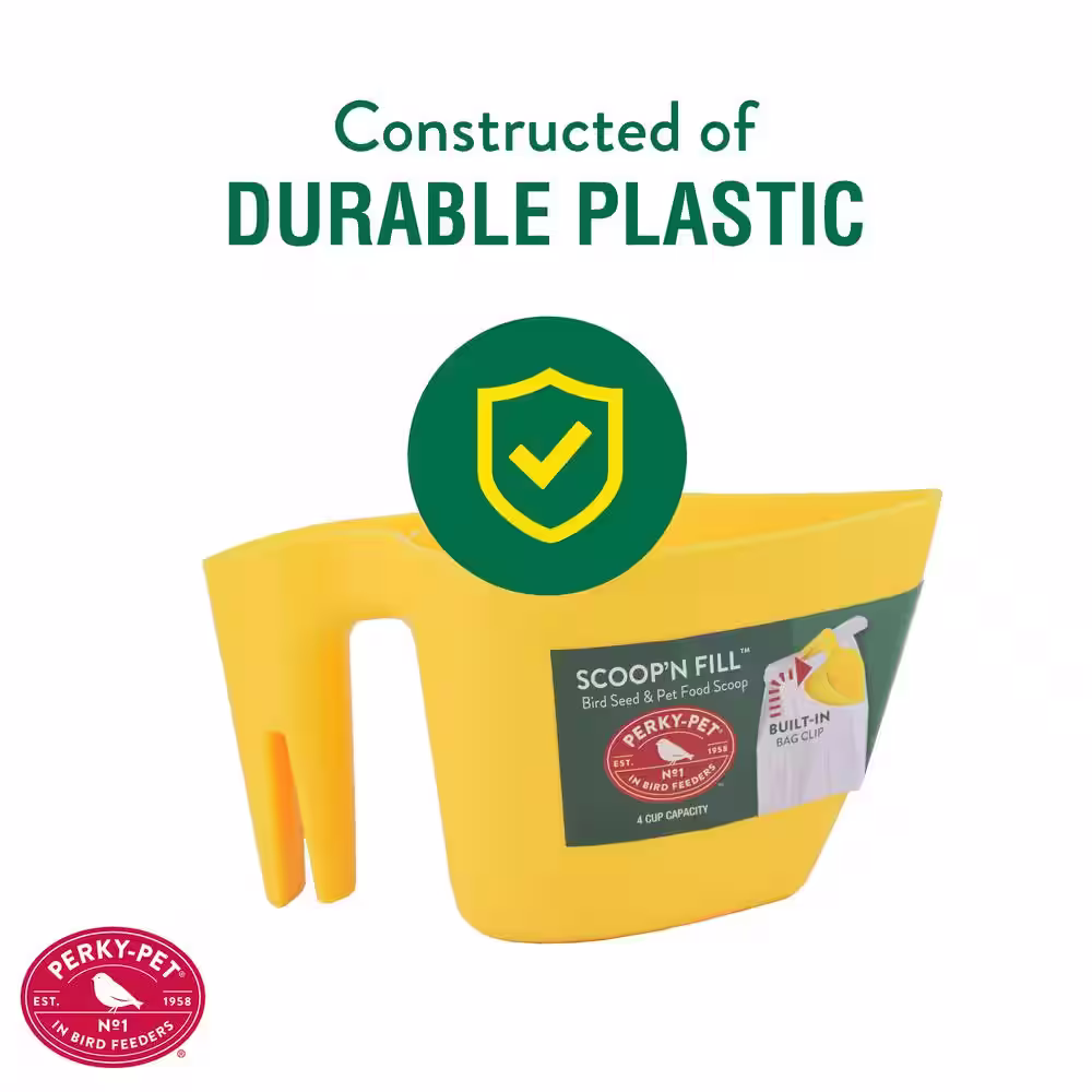 Perky-Pet Scoop-N-Fill Bird Seed Scoop - 4 Cup Capacity