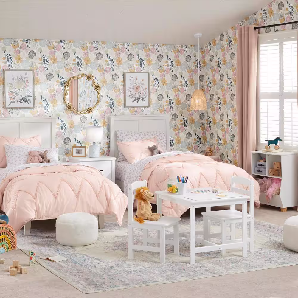 International Concepts 3-Piece Unfinished Children's Table and Chair Set