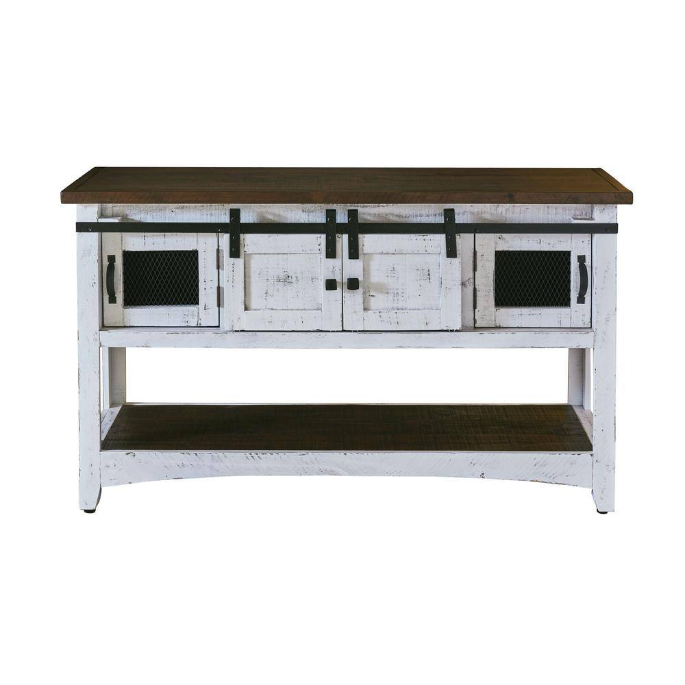Picket House Furnishings Nolan 55 in. White Rectangle Wood Console Table