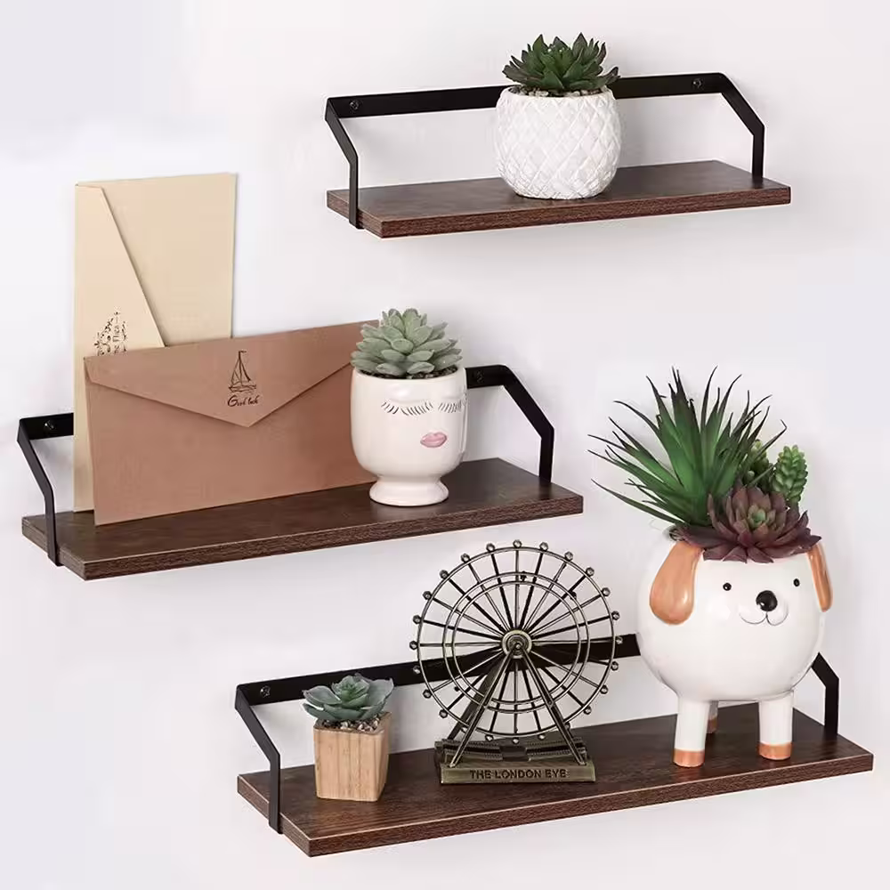 None Children's Baby Bookshelf, Floating Shelf Wall-Mounted (Set of 3)