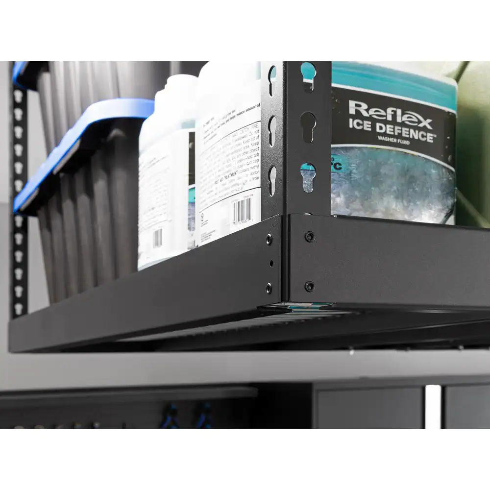 NewAge Products VersaRac Pro 4 ft. x 8 ft. Black Height-Adjustable Overhead Rack