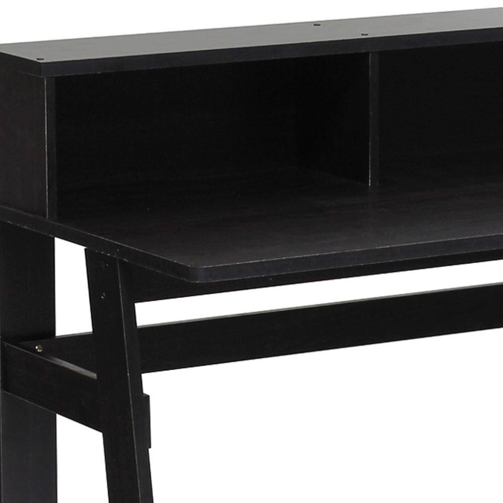 Furinno 32 in. Rectangular Espresso Computer Desk with Hutch