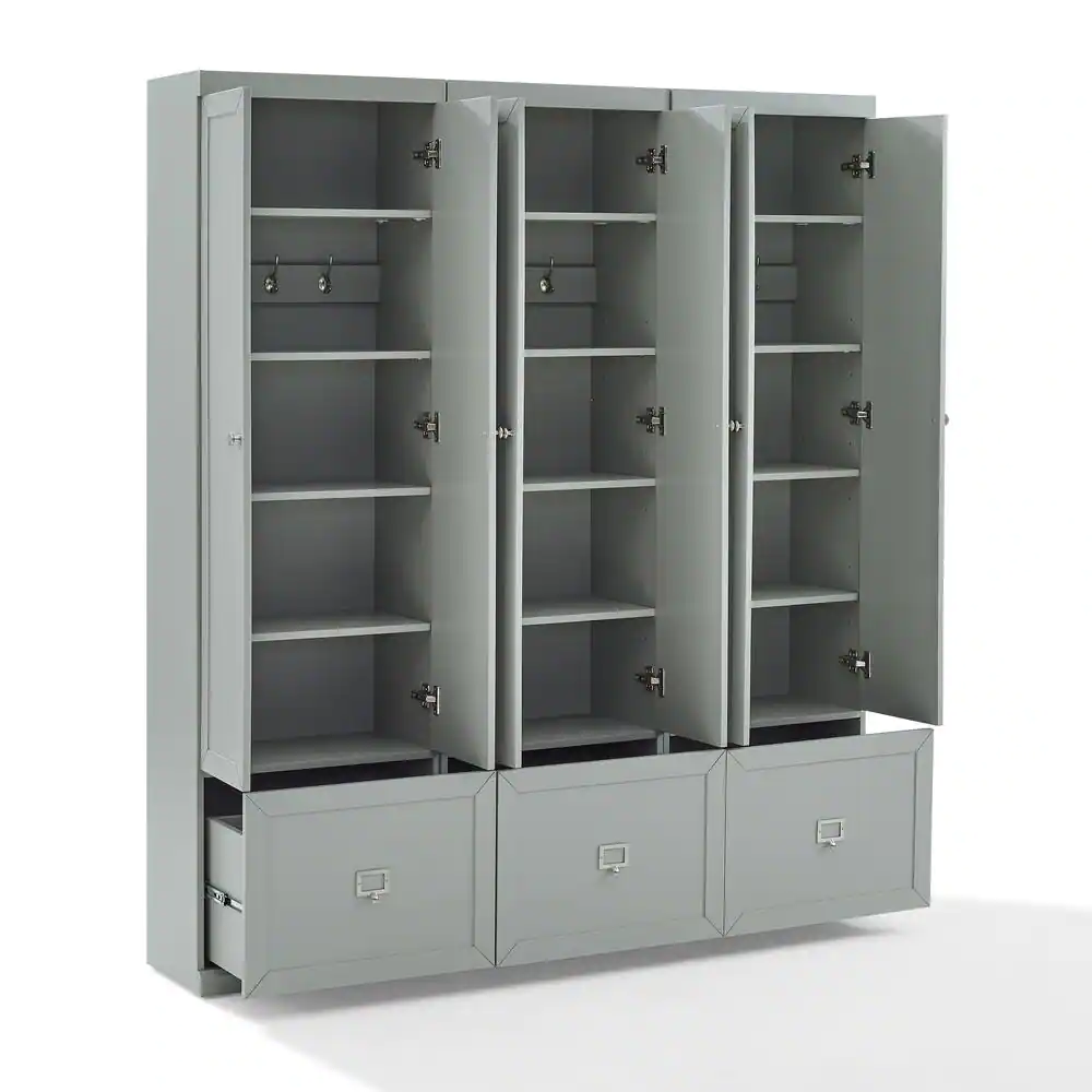 CROSLEY FURNITURE Harper Gray 3-Piece Food Pantry Set