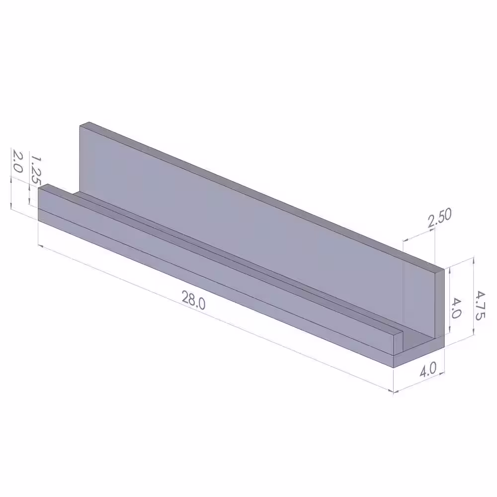 None 4 in. x 28 in. x 4.75 in. Walnut Solid Wood Nursery Floating Bookshelves (Set of 2)