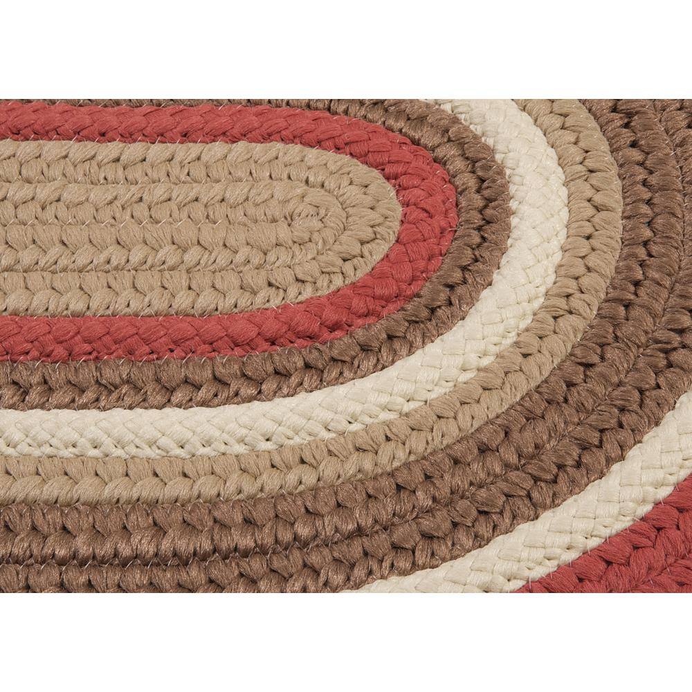 Home Decorators Collection Frontier 5 ft. x 8 ft. Red Braided Oval Area Rug