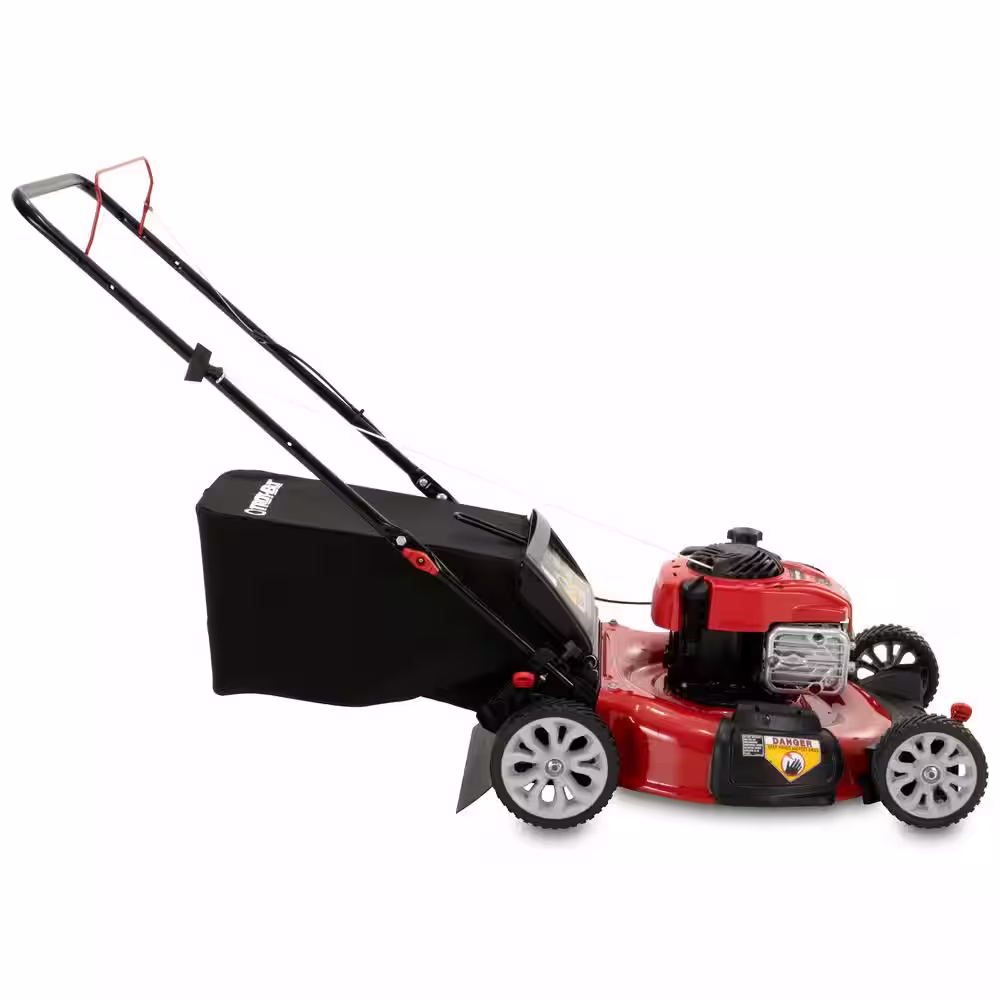 Troy-Bilt 21 in. 140 cc Briggs and Stratton Gas Walk Behind Push Mower with Rear Bag and Mulching Kit and Side Discharge Included