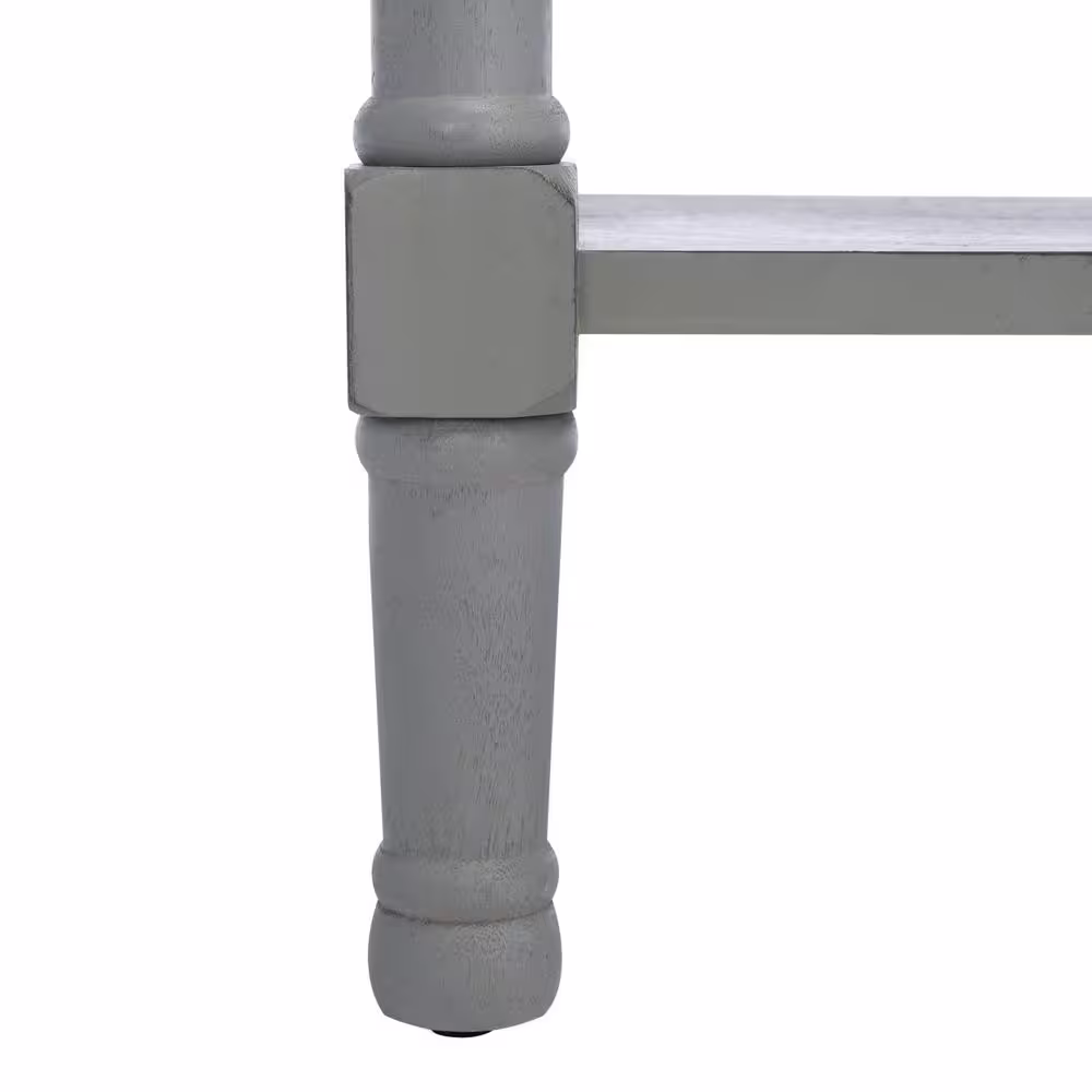 SAFAVIEH Ryder 35.5 in. Rustic Gray 2-Drawer Console Table