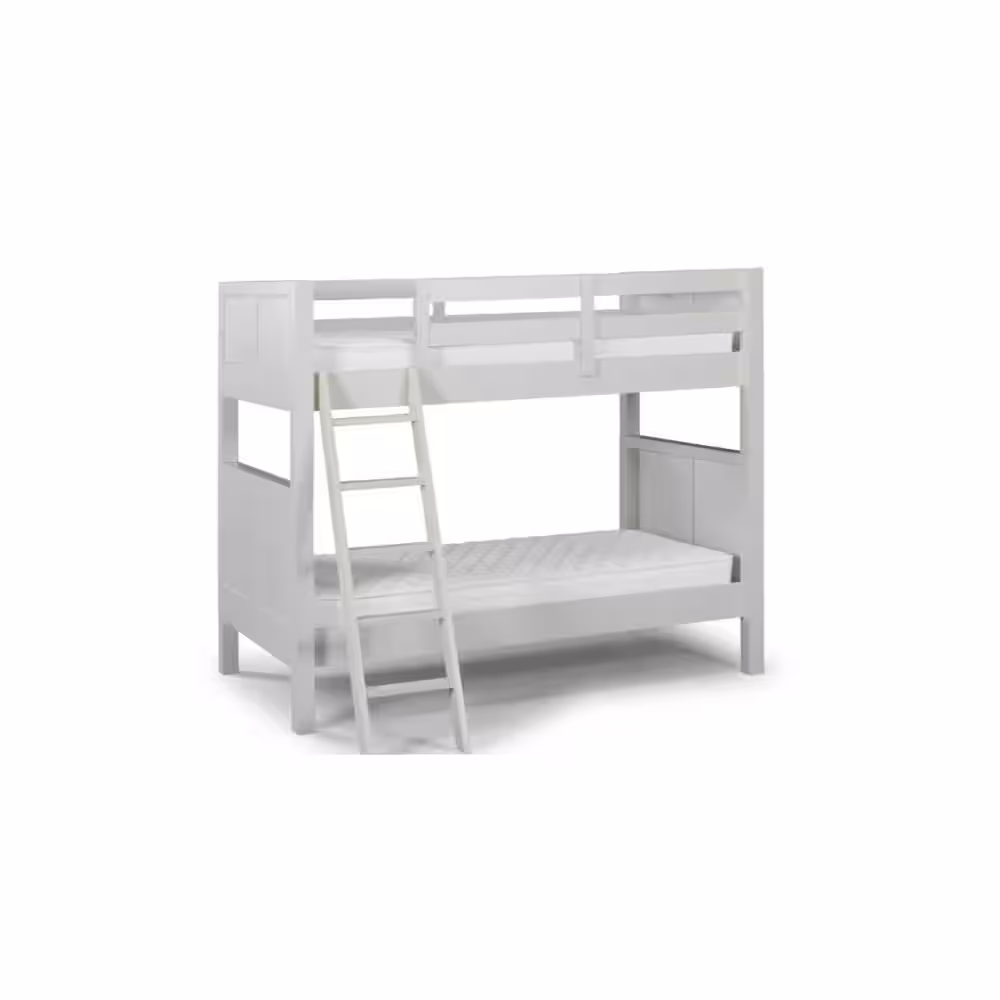 HOMESTYLES Naples Off White Twin Over Twin Bunk Bed
