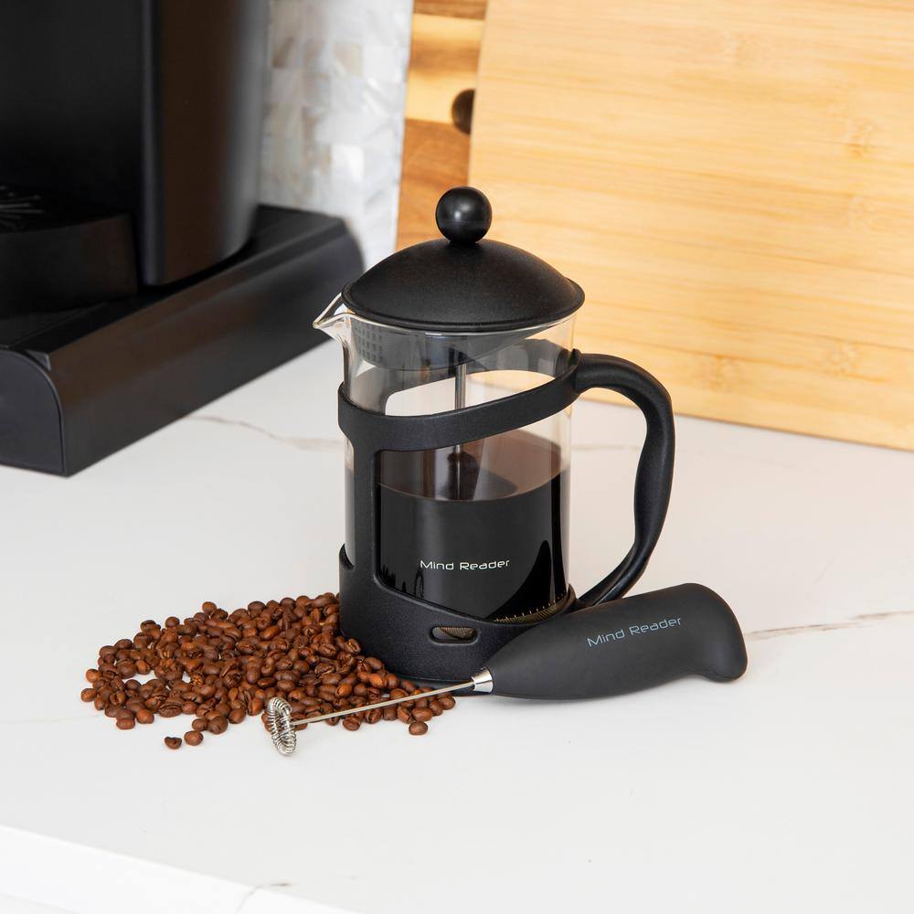 Mind Reader French Press, Coffee Maker, 27 oz Capacity, Glass, Clear