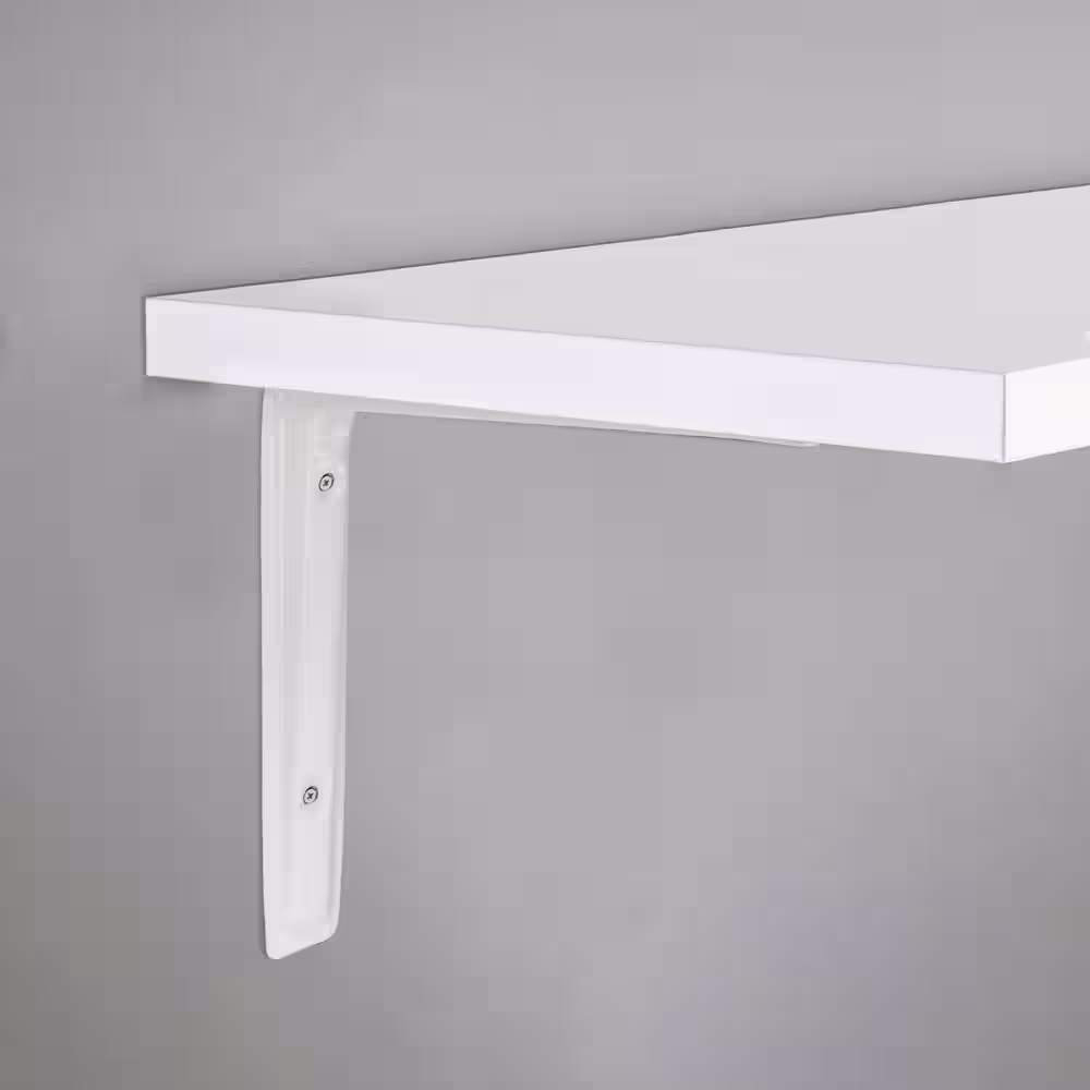 Dolle ALTURA 6.7 in. White Steel Shelf Bracket Set of 2