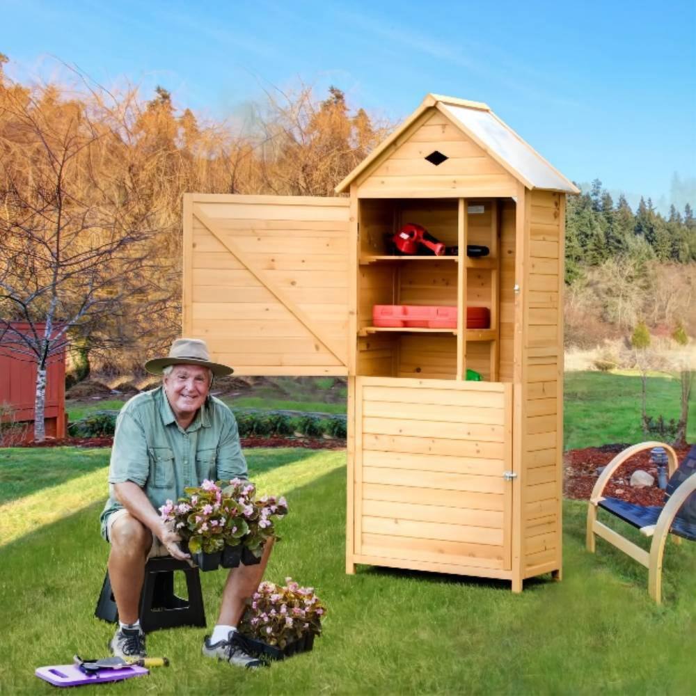 Alpulon 2.7 ft. L x 1.5 ft. W x 5.8 ft. D Wood Vertical Storage Shed (4.05 sq. ft.)