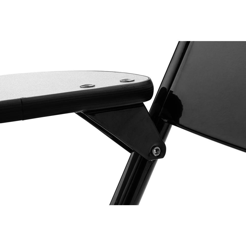 National Public Seating 5200 Series Black Tablet Arm 18-Gauge Steel Folding Chair Grey Nebula Right Arm Chair (2-Pack)