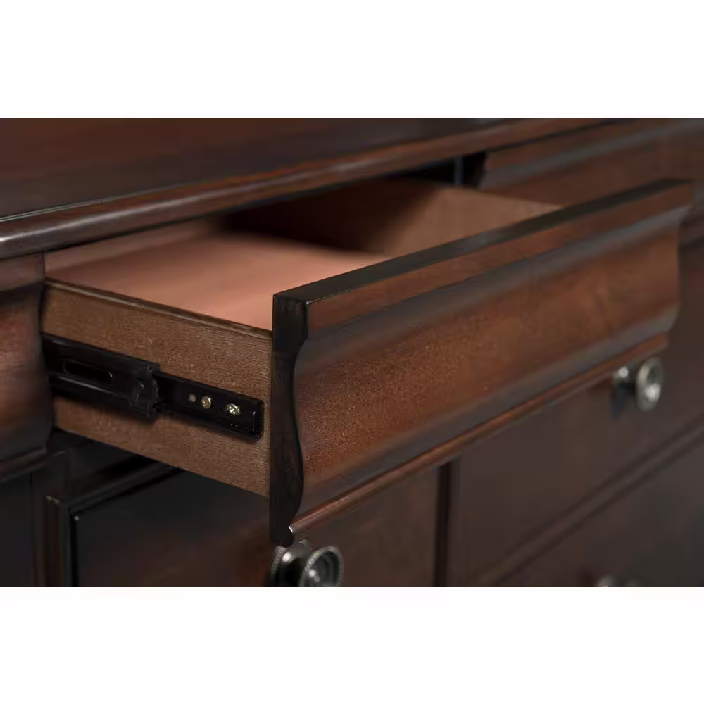 None Conley 5-Drawer Cherry Chest of Drawers