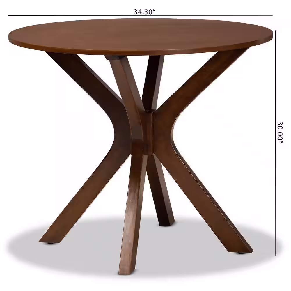 Baxton Studio Kenji Walnut Dining Table
