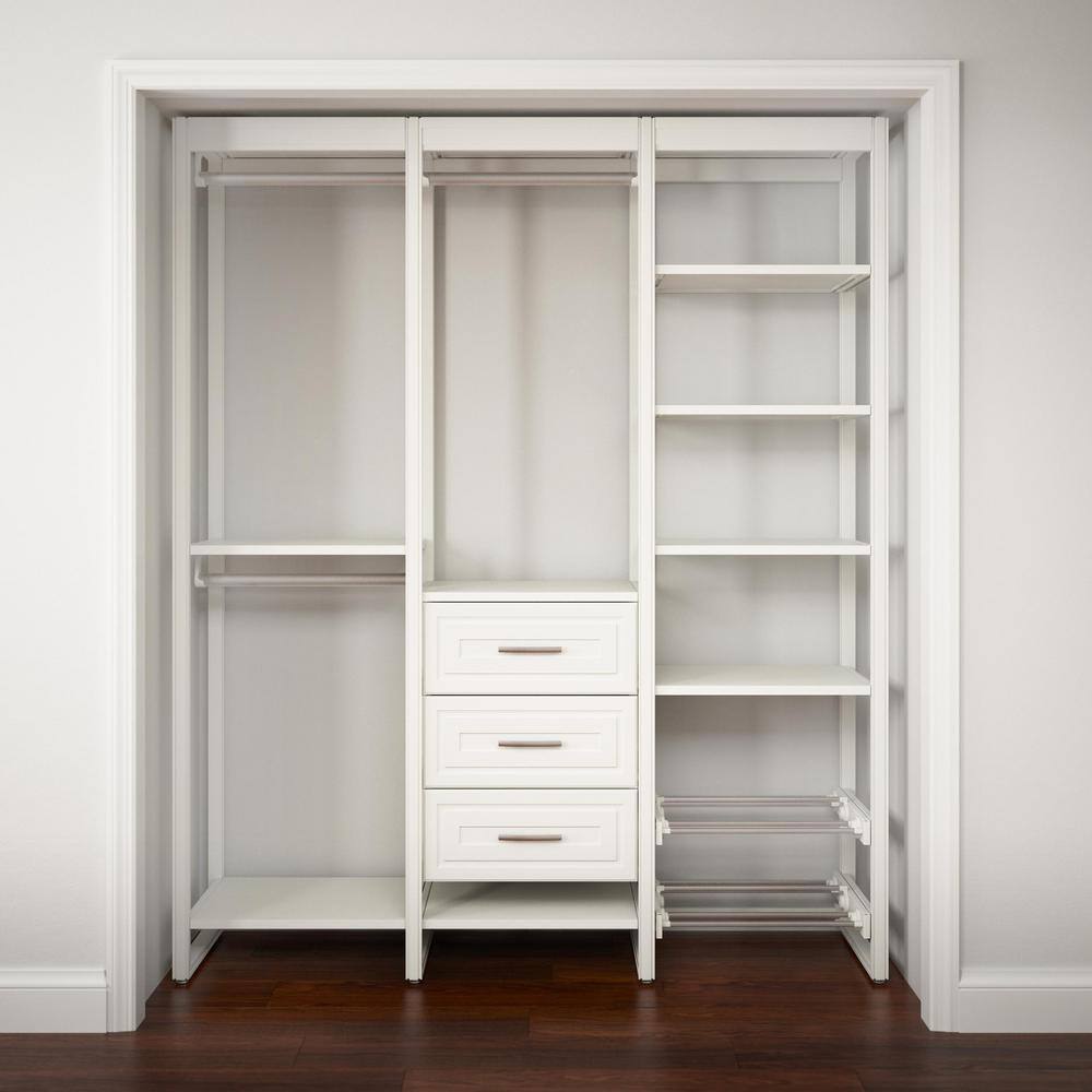 CLOSETS By LIBERTY 2.4 H 6-Pair 1-Tier White Steel Shoe Rack