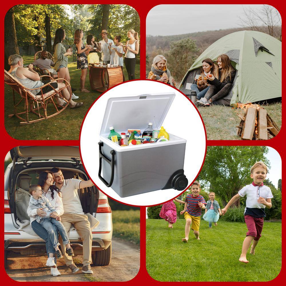 None 36 Qt. (34 L) Thermoelectric Wheeled Kool Kaddy Cooler