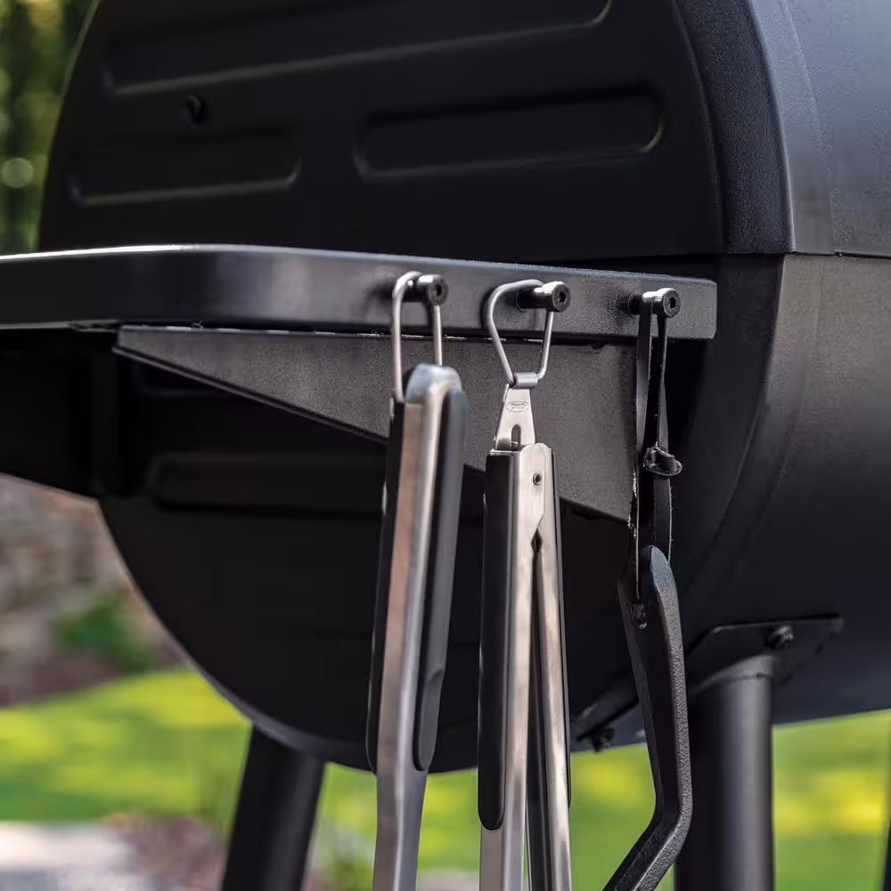 Char-Griller Smokin' Champ Charcoal Grill Offset Smoker in Black