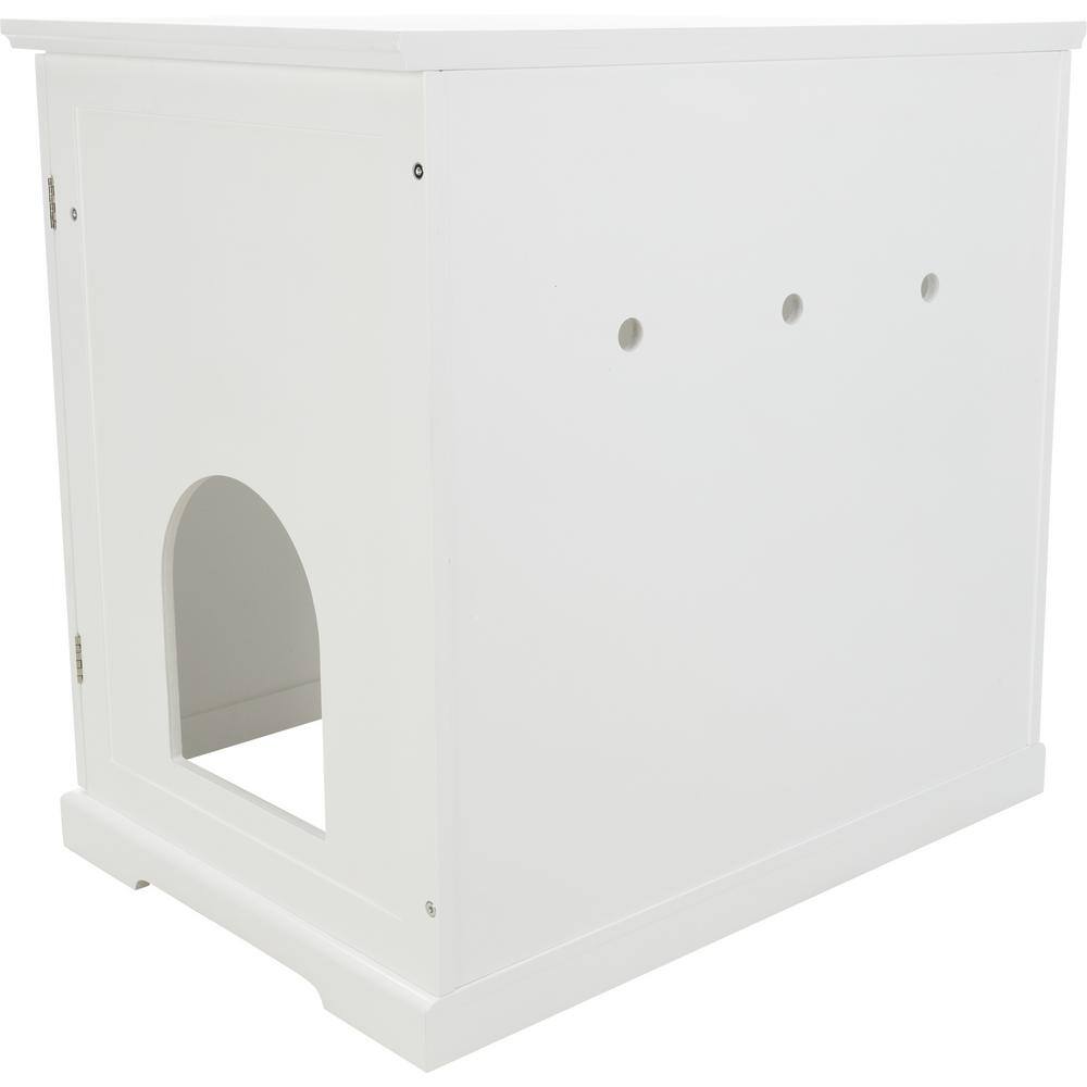 TRIXIE XL Wooden Litter Box Enclosure with Drawer, White