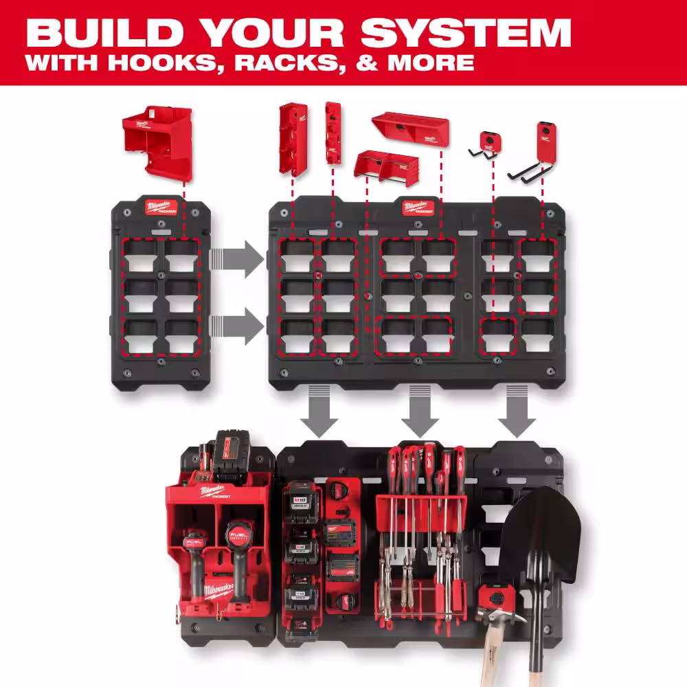 Milwaukee Packout Tool Station with Packout Compact Wall Plate