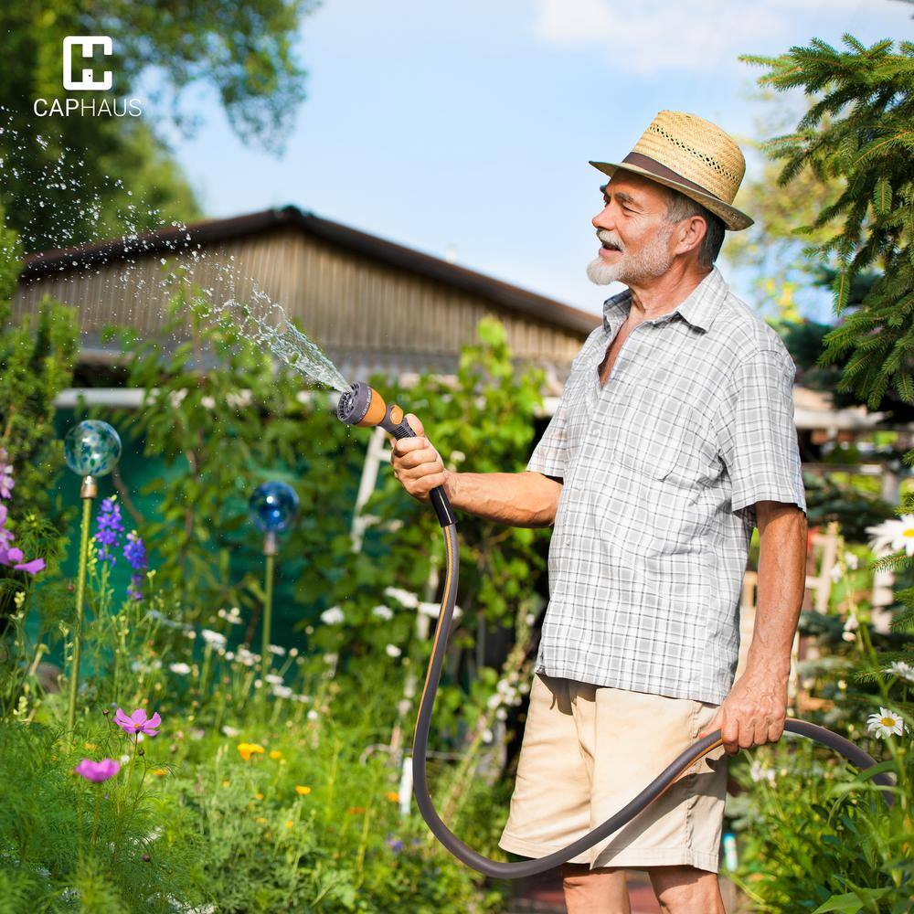 None 5/8 in. Dia. x 100 ft. Garden Hose with 3/4 in. NH Solid Brass Fittings, Leak-Proof Construction