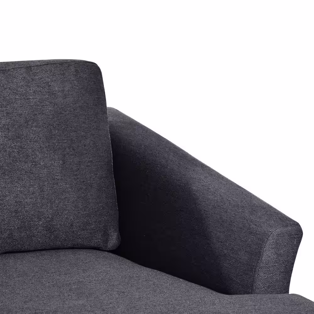 Harper & Bright Designs 116.9 in. W Flared Arm Polyester Modern Large U Shaped Sectional Sofa in Gray