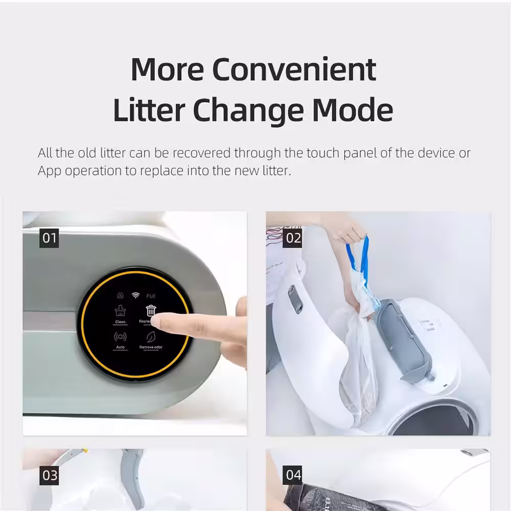 None Smart Cat Litter Box Cat Litter Box Self-Cleaning