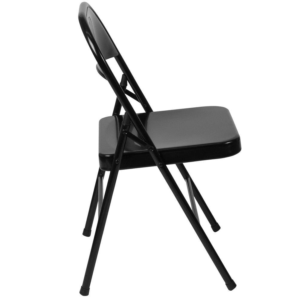 Carnegy Avenue Black Metal Folding Chair (2-Pack)
