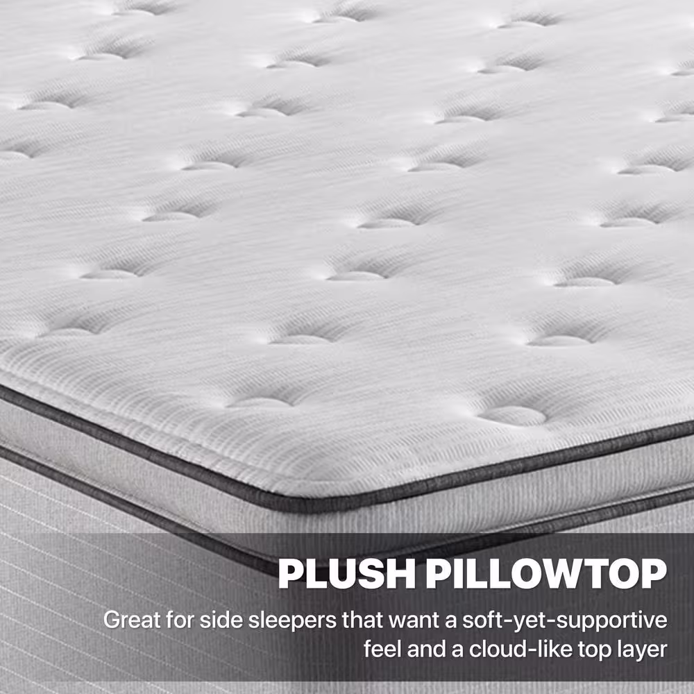 Beautyrest BR800 Queen Plush Euro Top 12.75 in. Innerspring Mattress Set with 9 in. Foundation