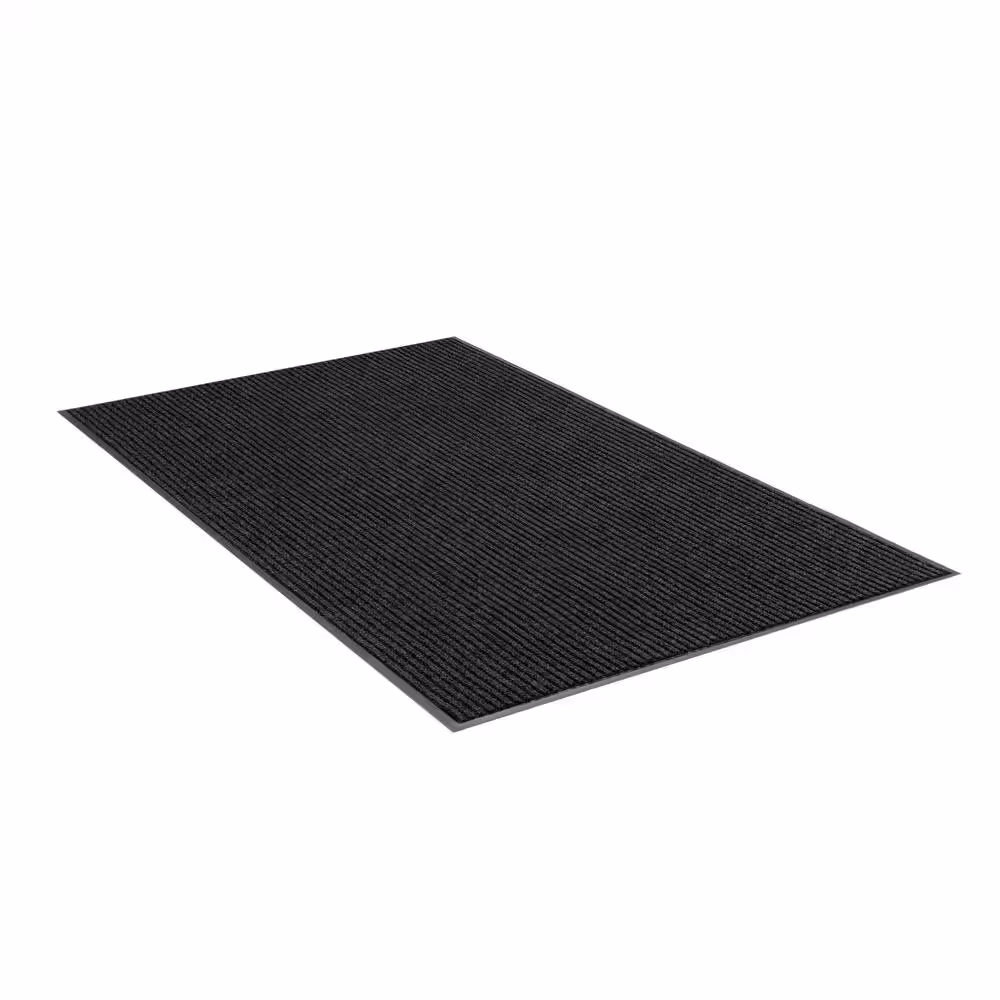None Apache Rib Pepper 4 Ft. x 6 Ft. Commercial Door Mat