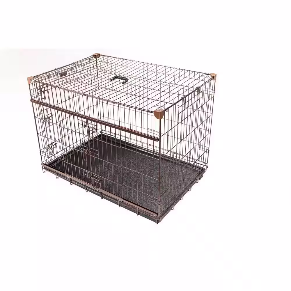 Lucky Dog â¯Dwell Series 42 in. Crate with Sliding Door - Bronze Finish