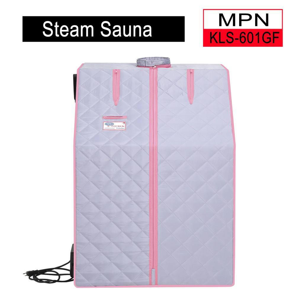 None Grey 1-Person Carbon FAR Infrared Sauna with 3 Panels and Foldable Chair, Foot Padan and Remote