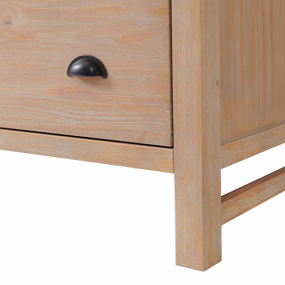 Alaterre Furniture Arden 6-Drawer Wood Double Dresser in Light Driftwood (56 in. W x 18 in. D x 36 in. H