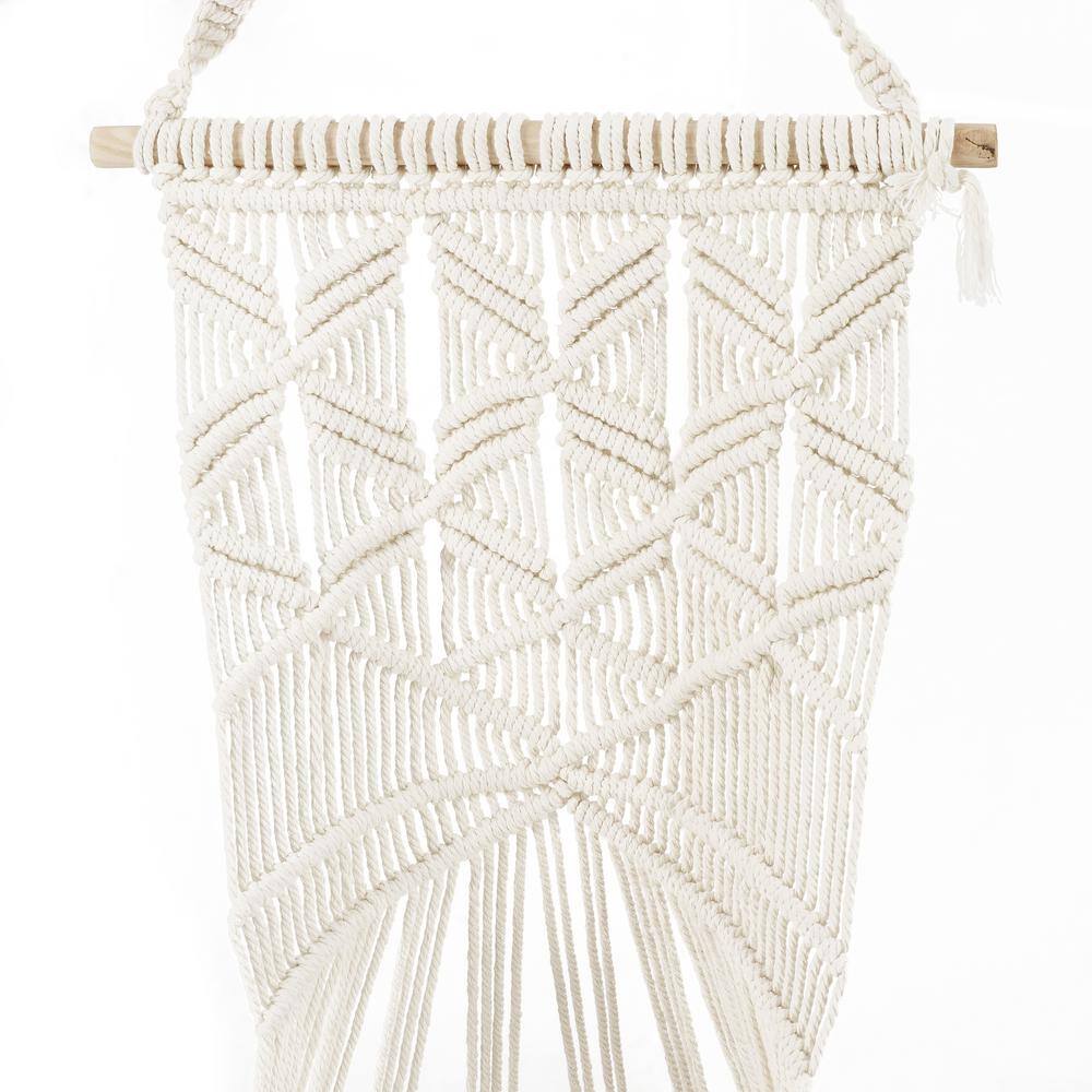 None Lucy White Macrame Cat Tree