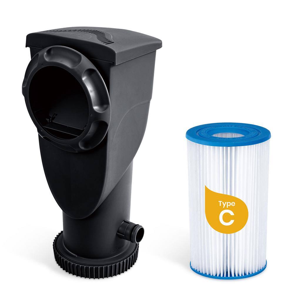 None 14 ft. Round 42 in. Deep Metal Frame Above Ground Pool, Natural Teak